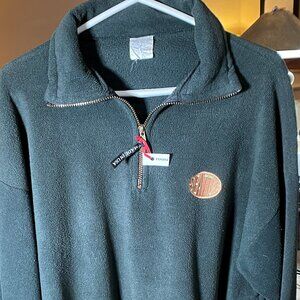 SEATTLE Green Pull-over Sweater/Jacket Faux Leather Logo & Trim M/wash  IN8102